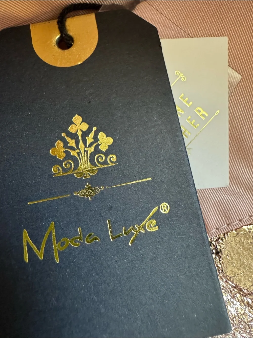 Moda Luxe Metallic Gold Fold-Over Clutch Bag